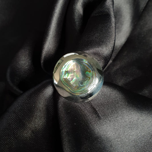 Abalone 25mm Ring |Silver