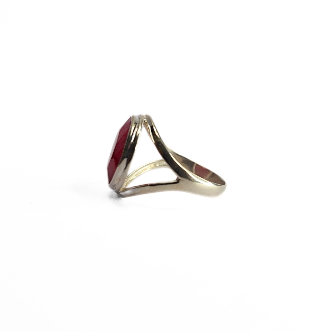 Ruby 15mm Ring |Silver