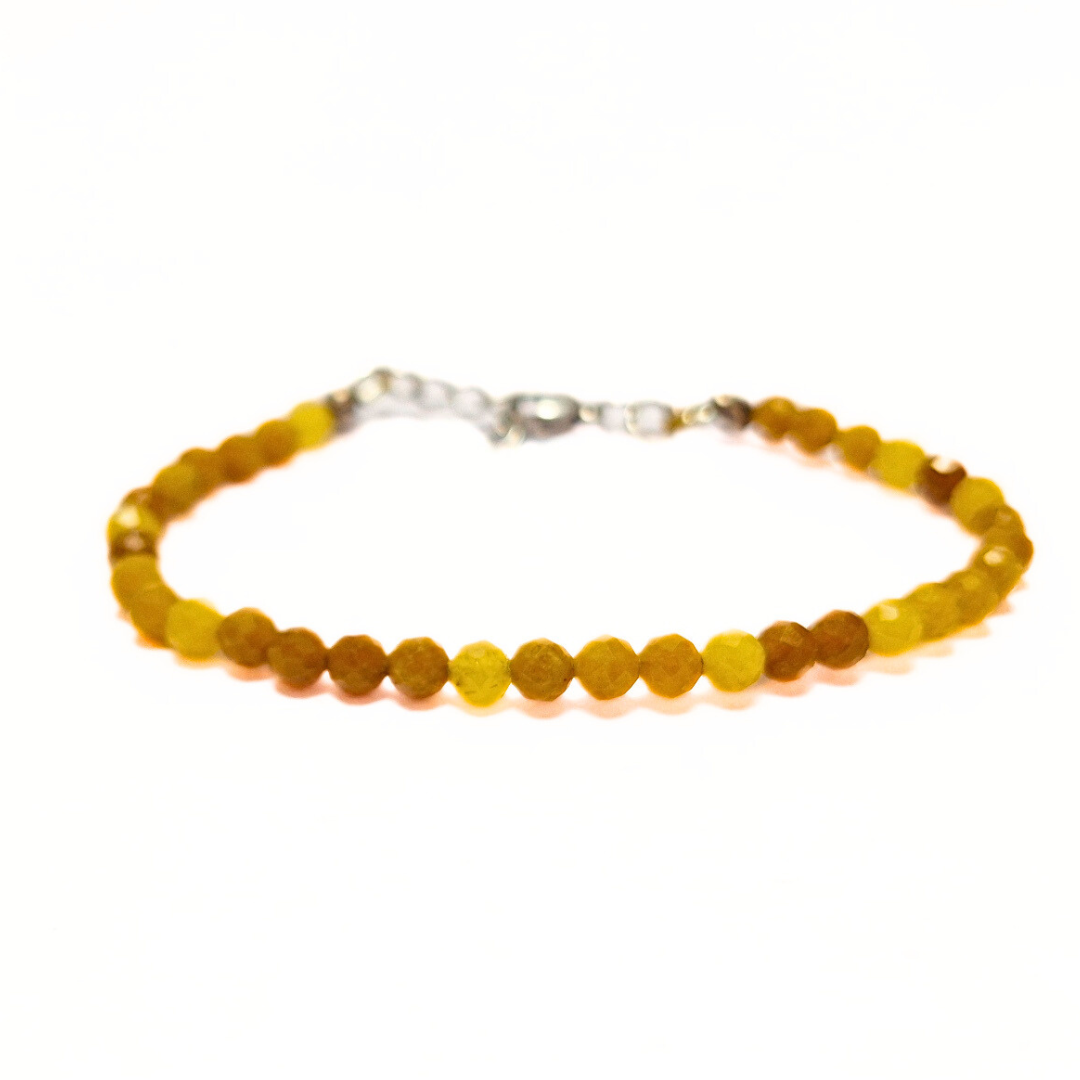 Yellow Topaz 4mm Facet Bracelet