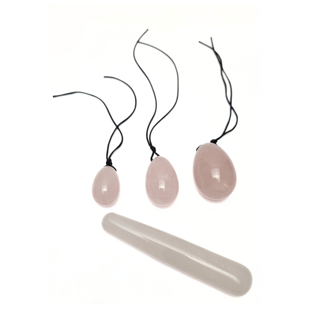 Rose Quartz Yoni Egg Set