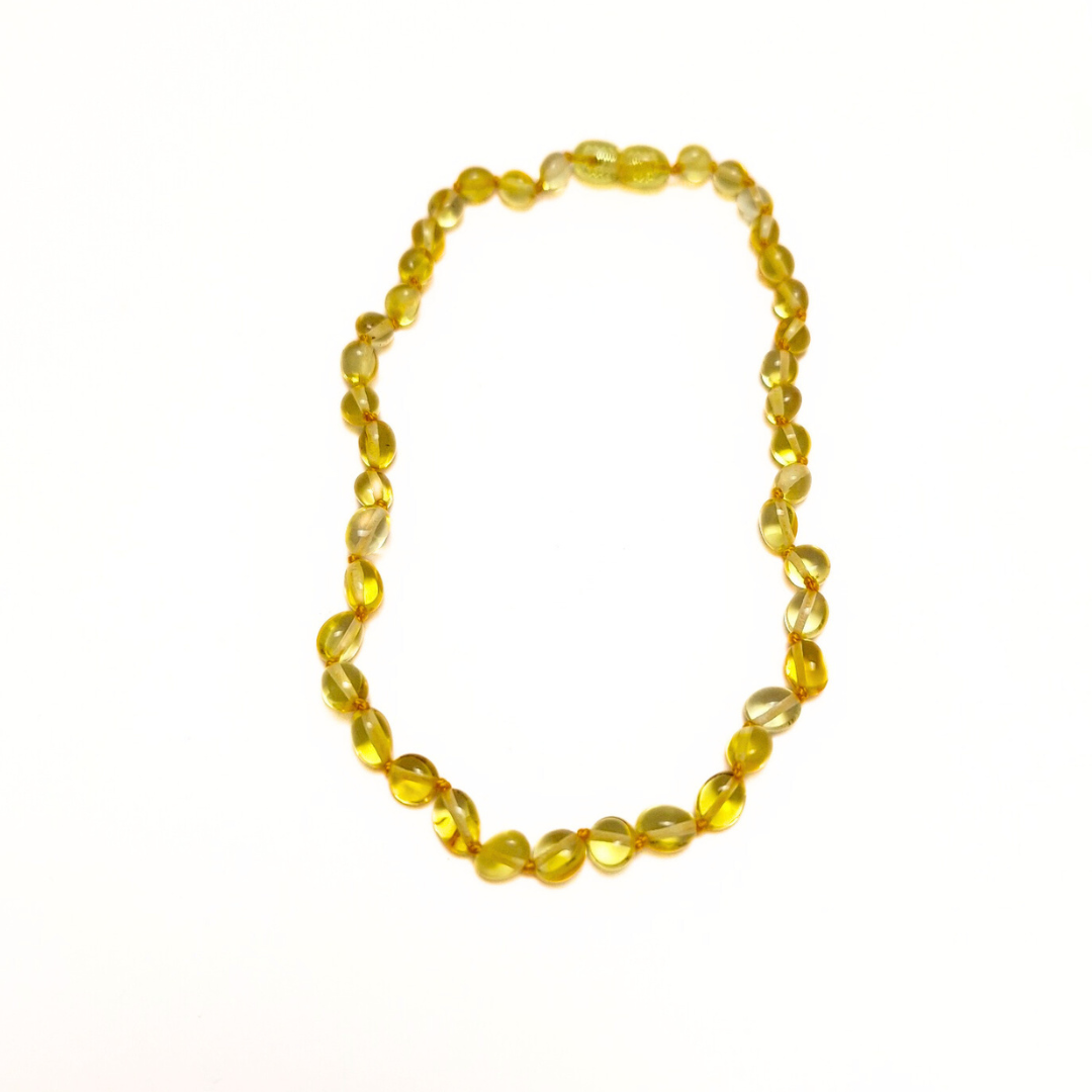 Amber Teething Necklace - Lemon