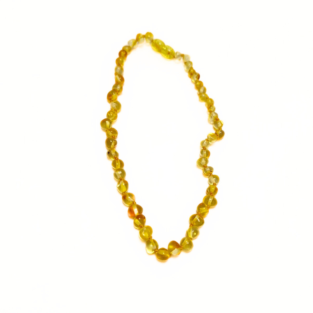 Amber Teething Necklace - Lemon