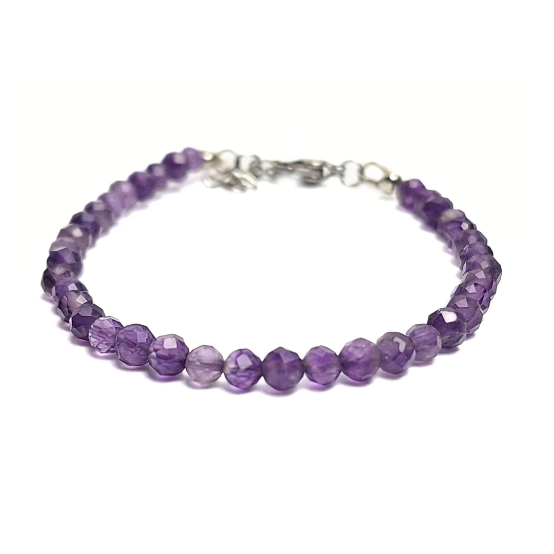 amethyst bracelet 4mm facet