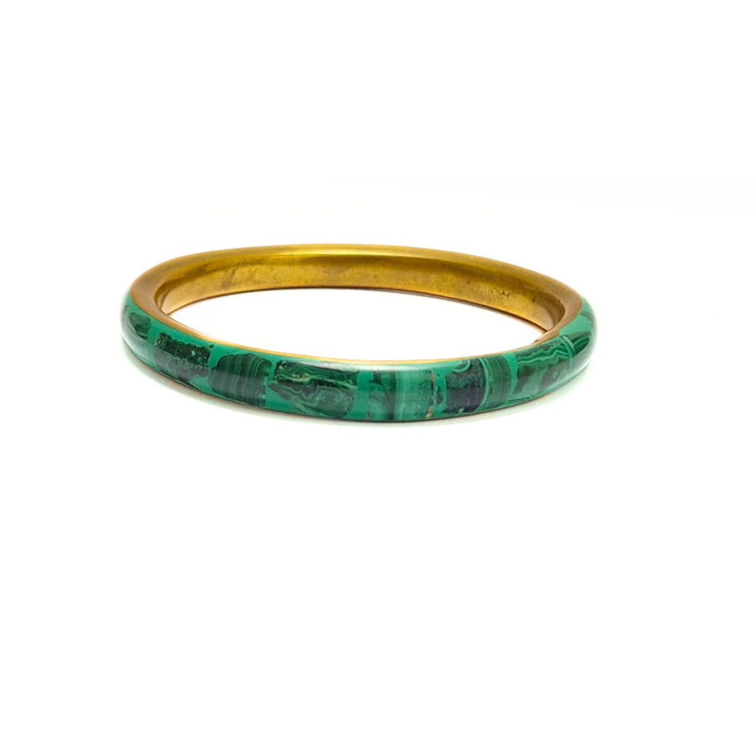 Malachite & Brass Bangle