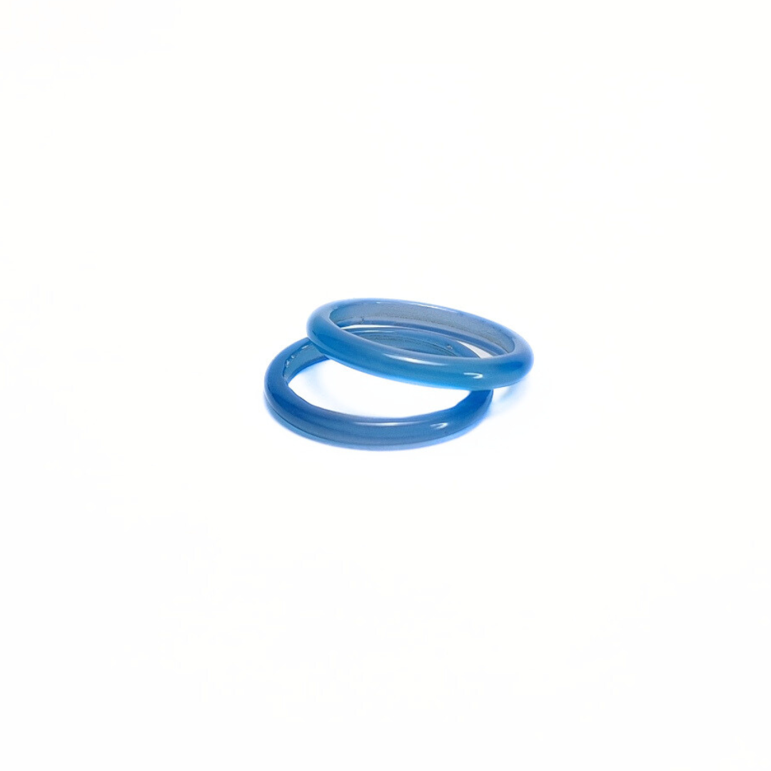 Blue Agate 3mm Band