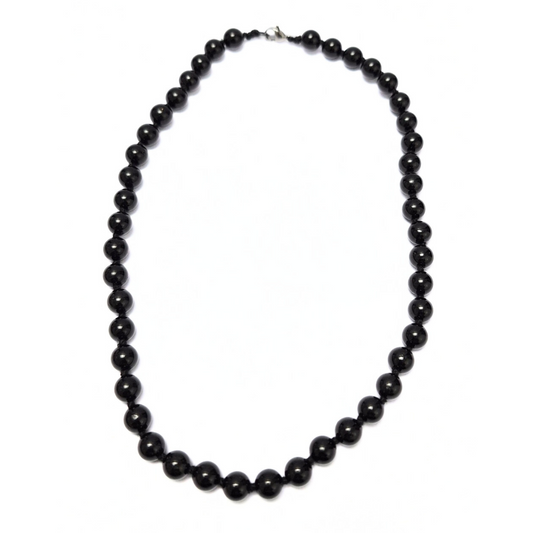 Black Tourmaline Beaded Necklace