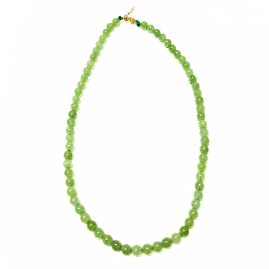 Peridot 6mm Beaded Necklace