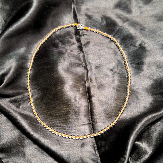 Clear Quartz 4mm Beaded Necklace