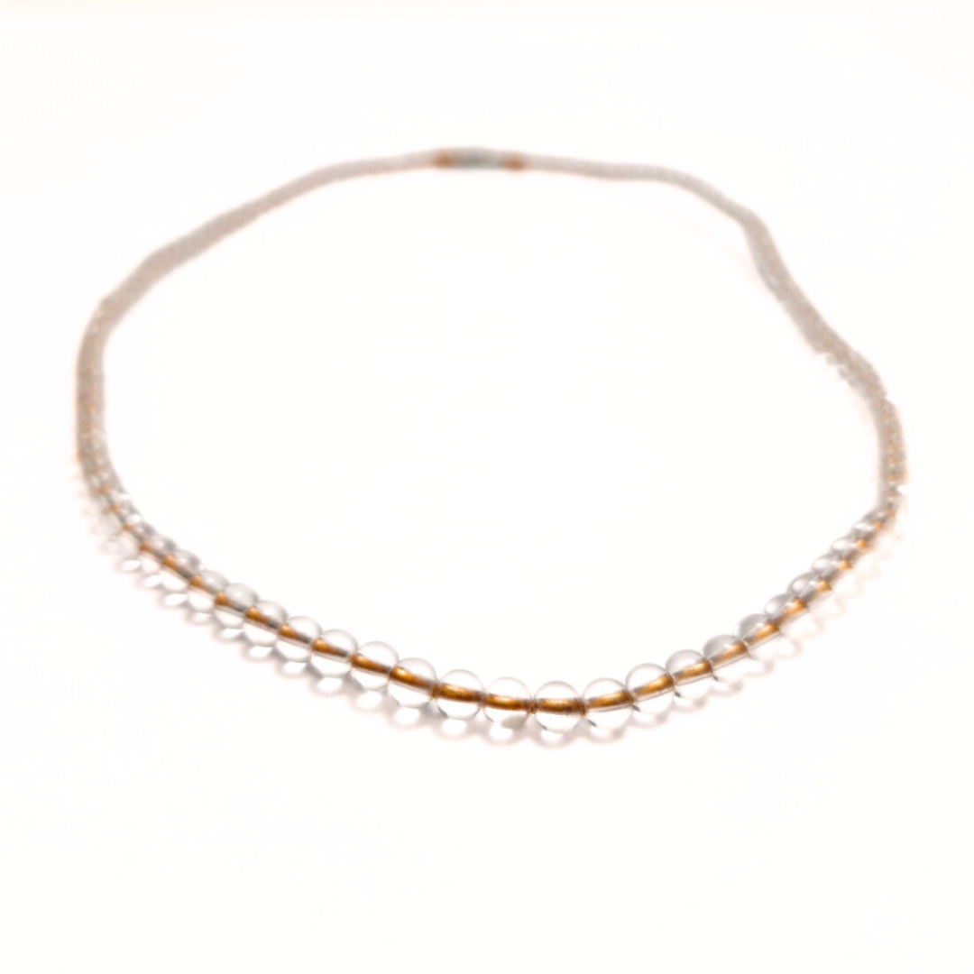 Clear Quartz 4mm Beaded Necklace
