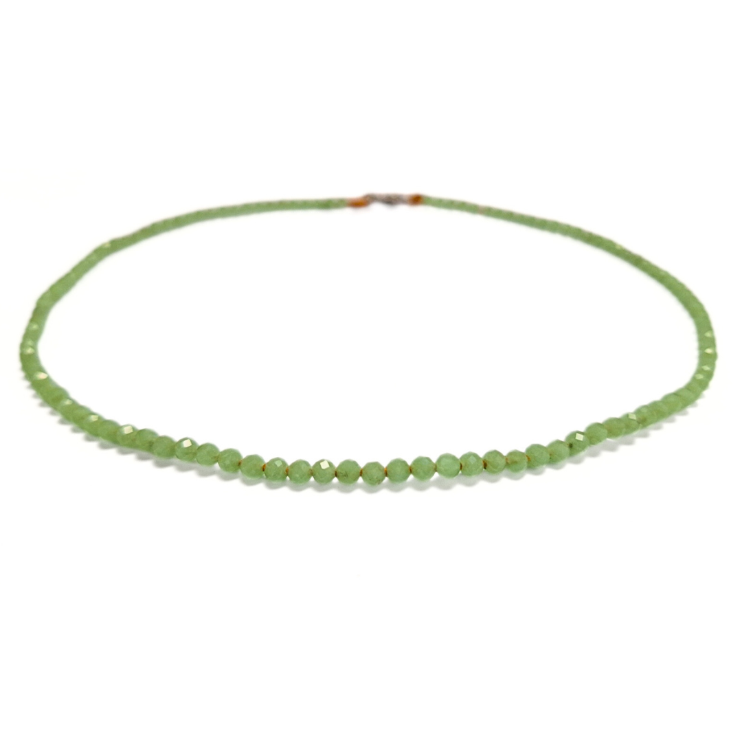 Jade 4mm Facet Necklace