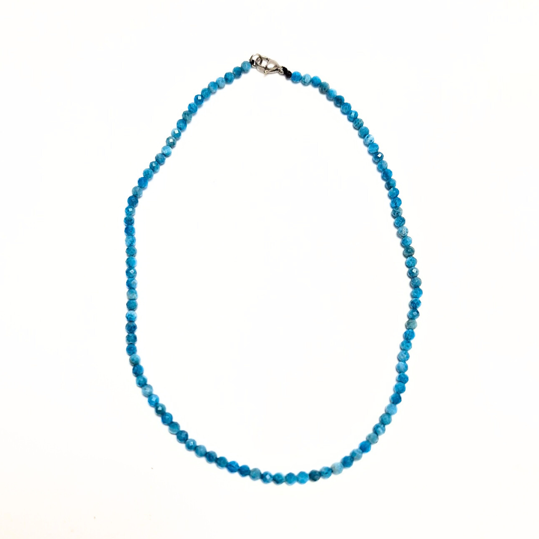 Apatite 4mm Facet Necklace