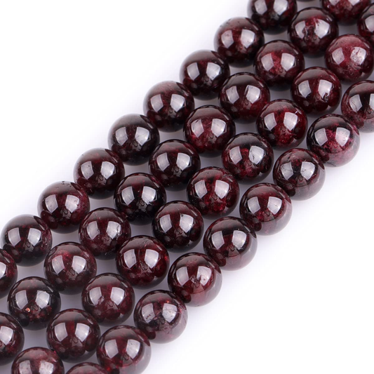 Garnet 8mm Round Loose Beads ±46pcs