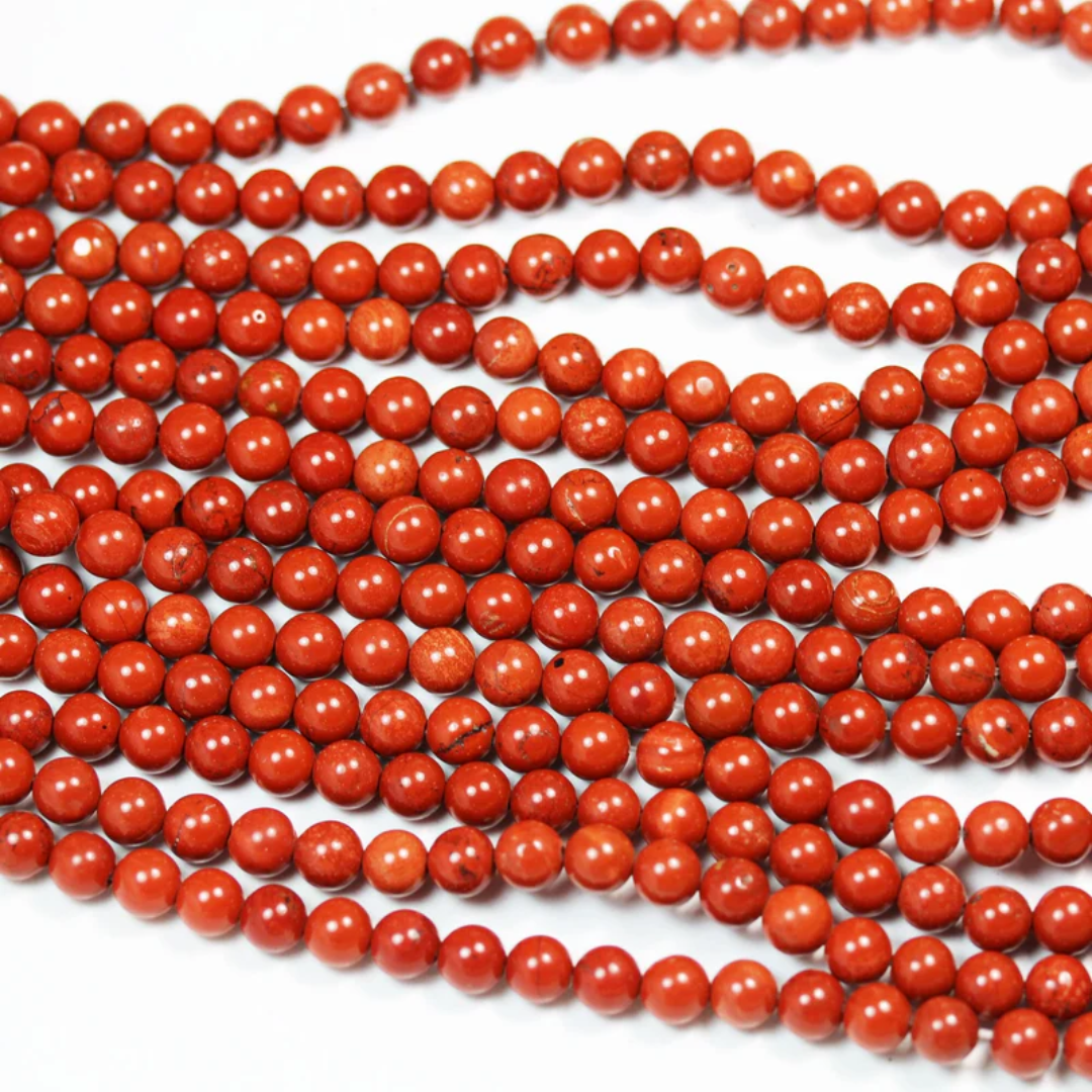Red Jasper 8mm Round Loose Beads ±46pcs