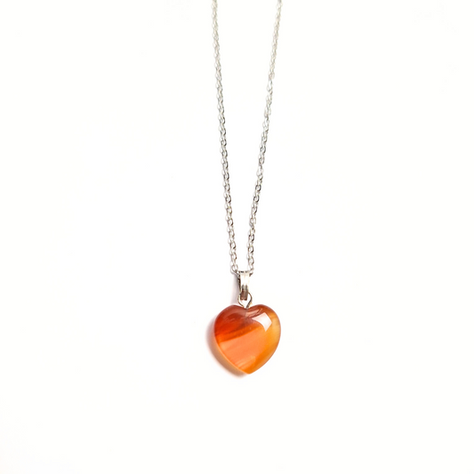 Carnelian 15mm Heart Pendant