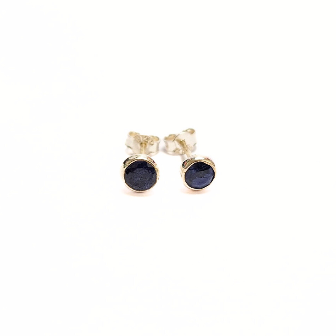 Blue Sapphire 5mm Studs |Silver