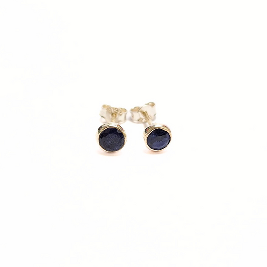 Blue Sapphire 5mm Studs |Silver