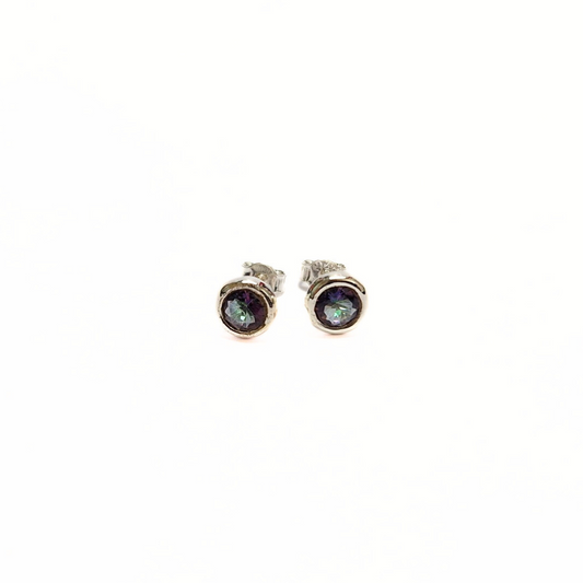 Mystic Topaz 5mm Studs |Silver