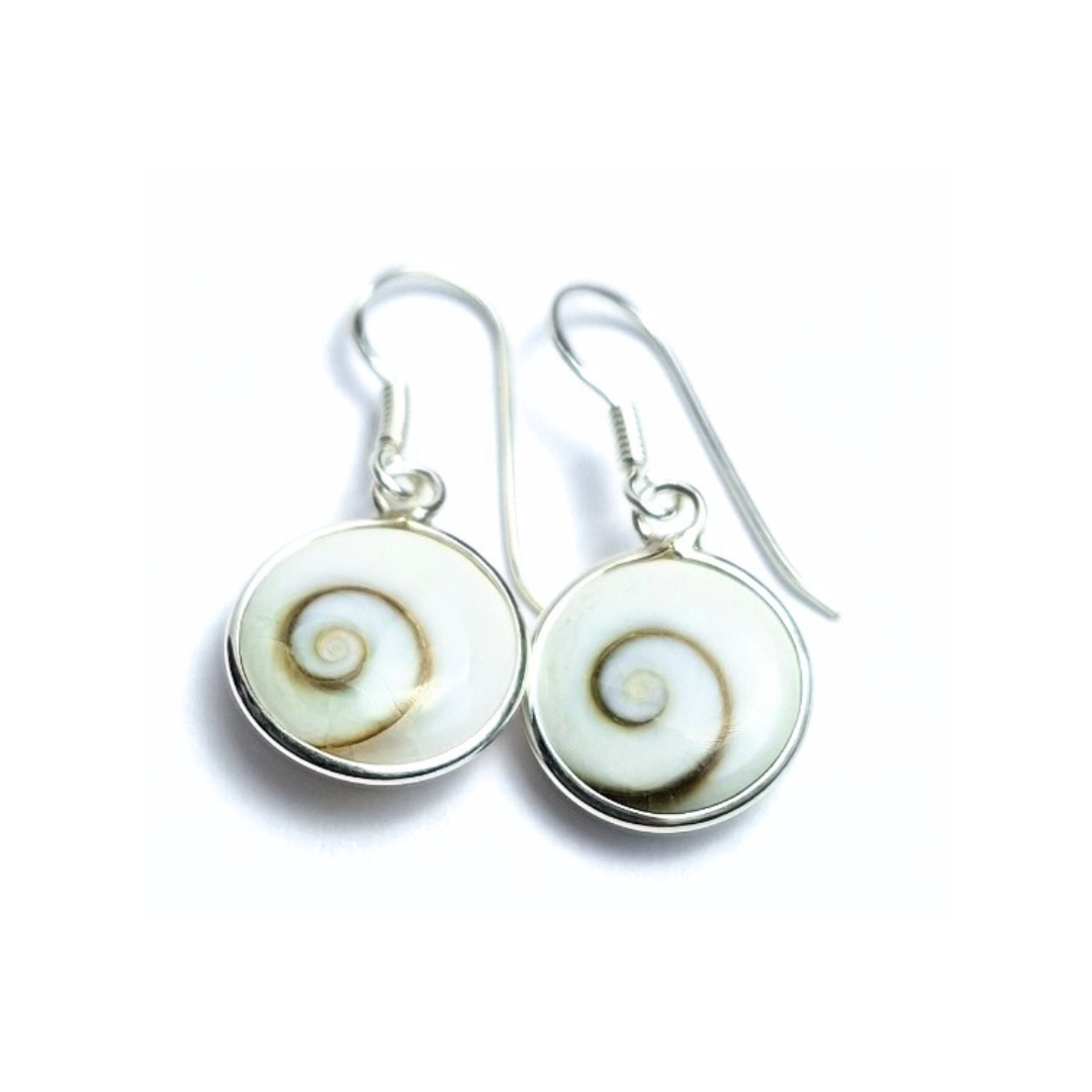 Shiva Shell 12mm Earrings |Silver