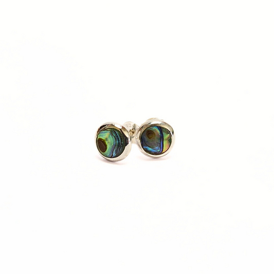 Abalone 6mm Studs |Silver