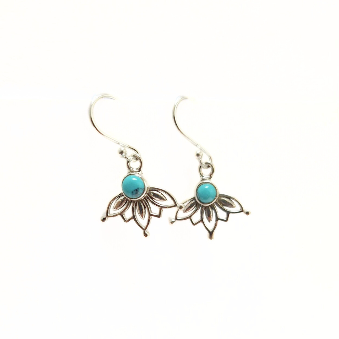 Turquoise Turo Earrings |Silver