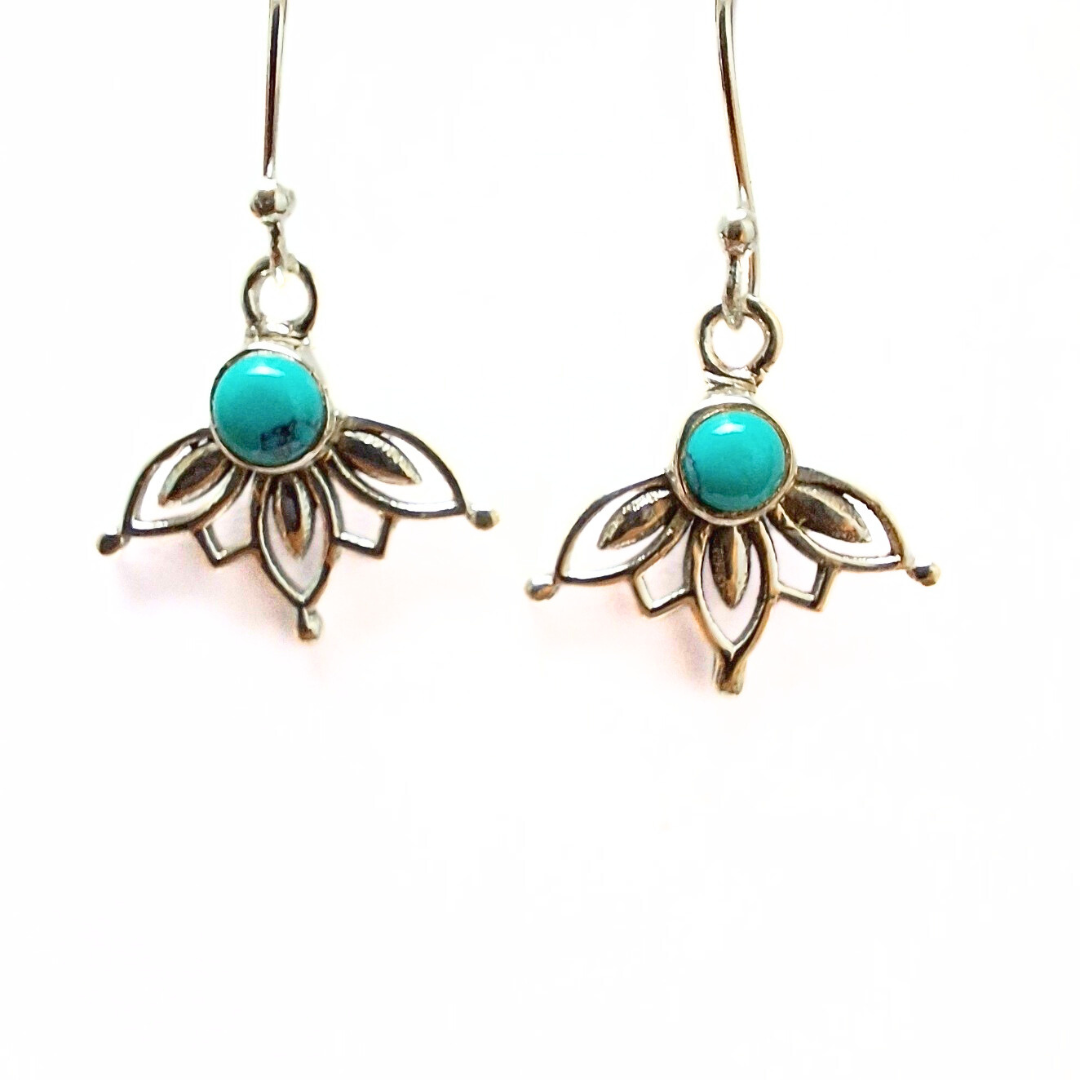 Turquoise Turo Earrings |Silver