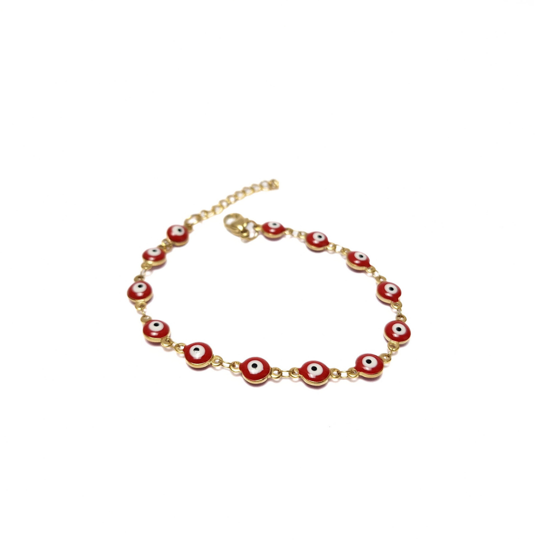 Red Evil Eye Gold Bracelet |Stainless Steel