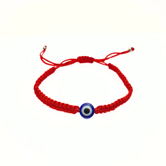 Evil Eye Macrame Bracelet 1 (Red)