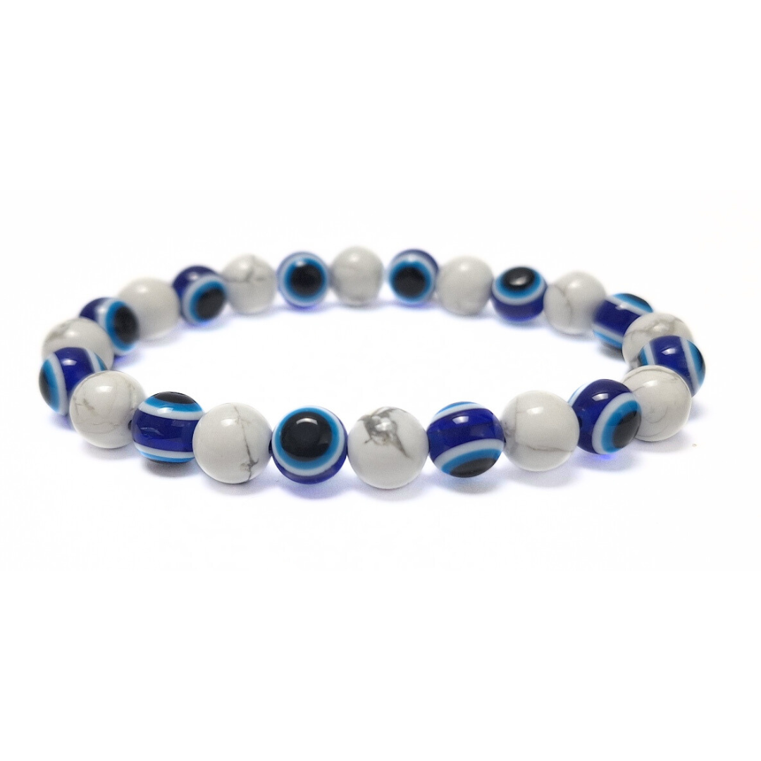 Evil Eye & Howlite Bracelet