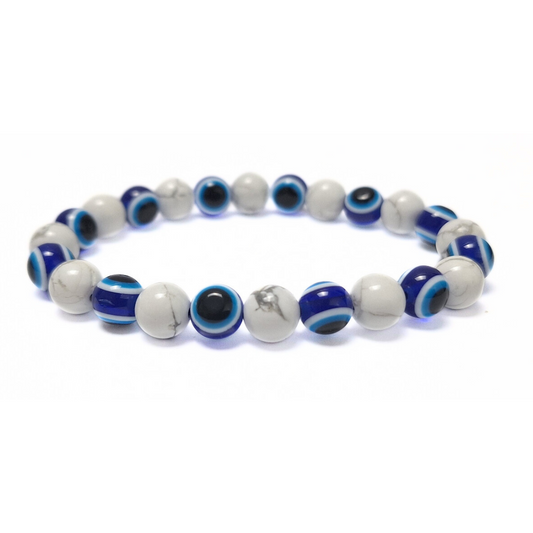 Evil Eye & Howlite Bracelet