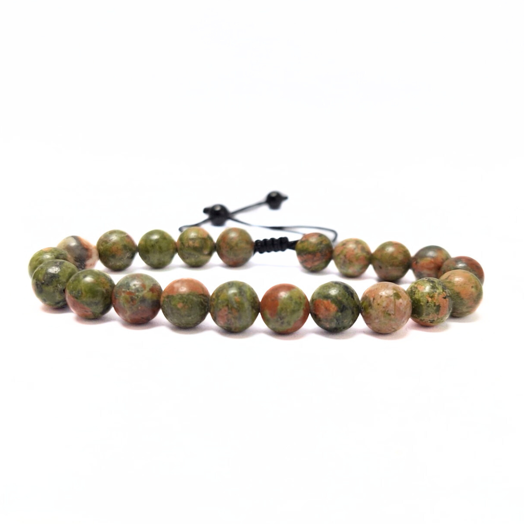 Unakite Macrame Bracelet