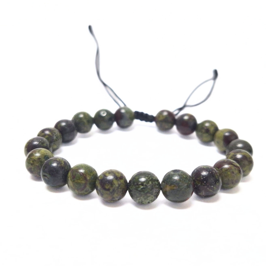 Dragons Blood Jasper Macrame Bracelet