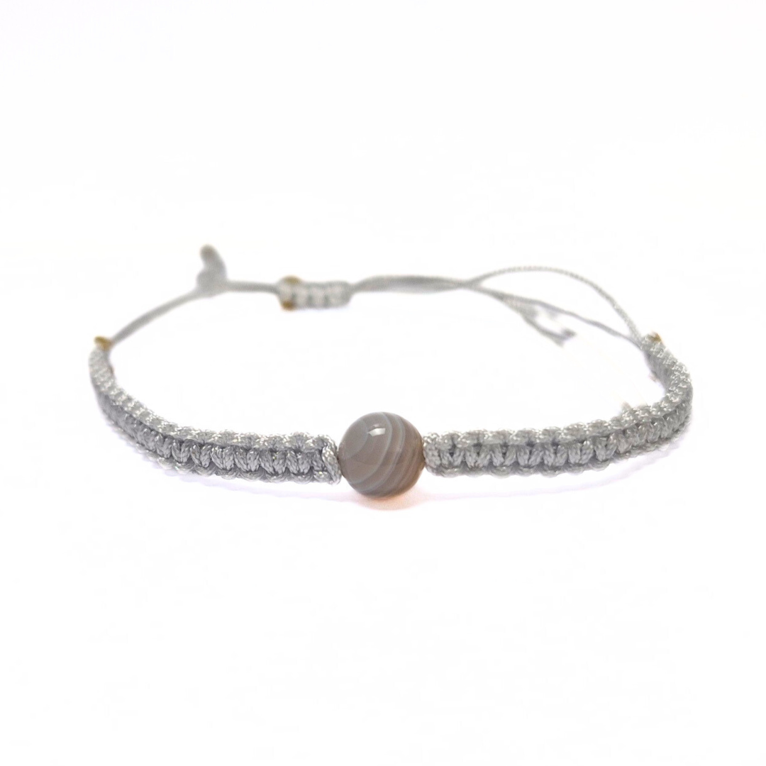 Single Bead Macrame Bracelet