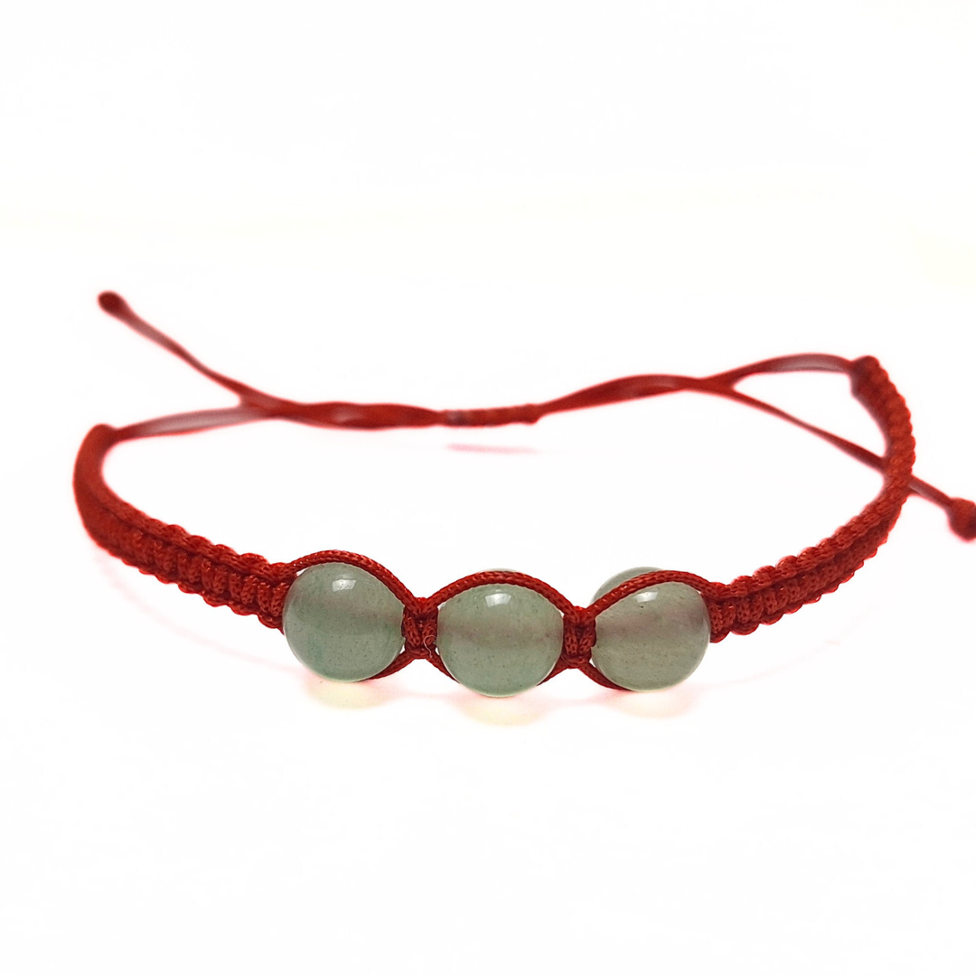 Aventurine Macrame Bracelet (Red)