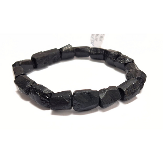 Black Tourmaline Rough Bracelet