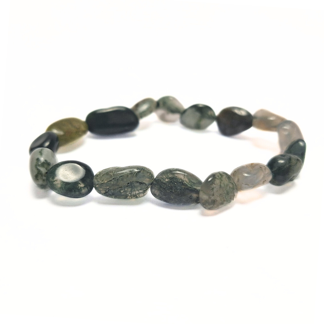 Moss Agate Nugget Bracelet