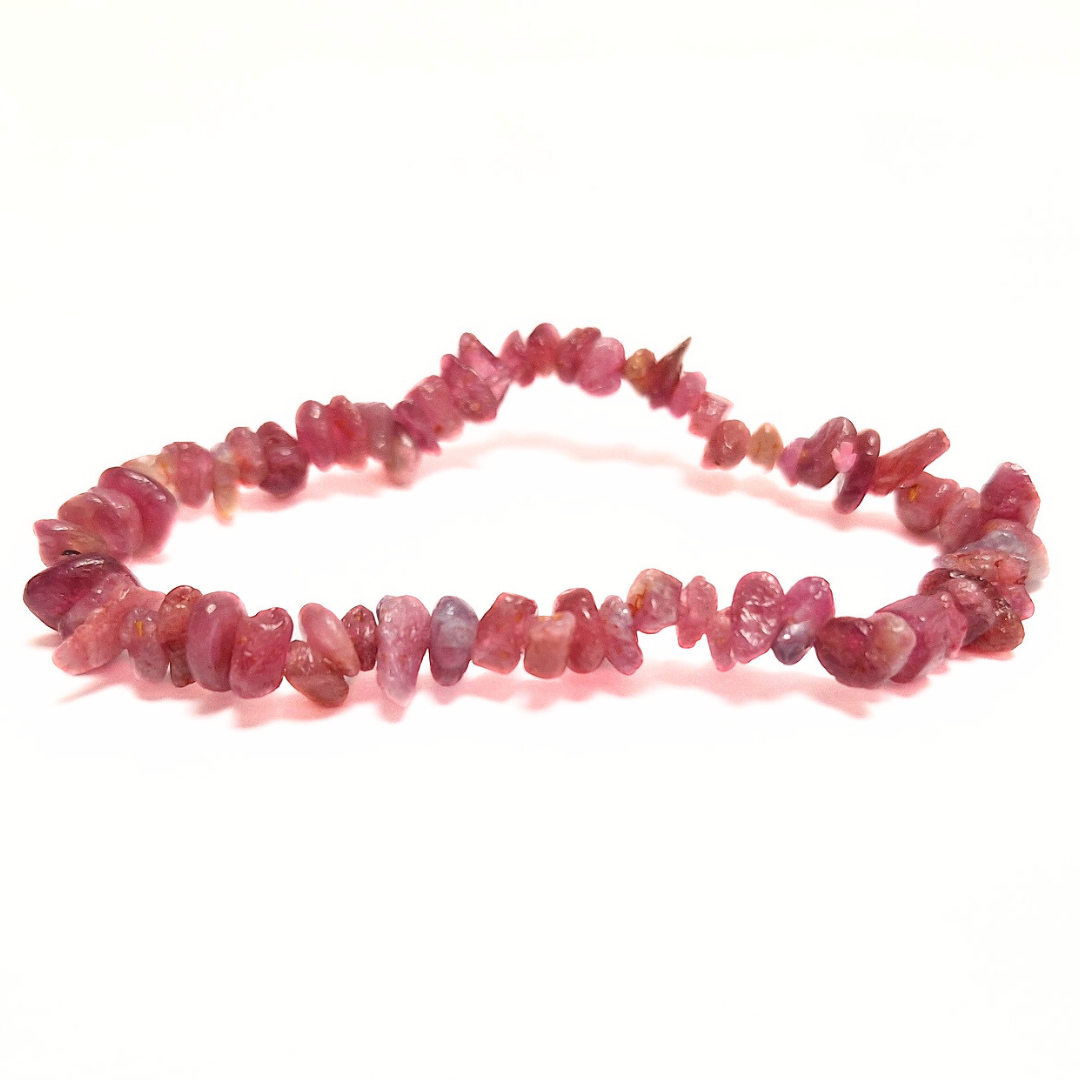 Pink Tourmaline Chip Bracelet