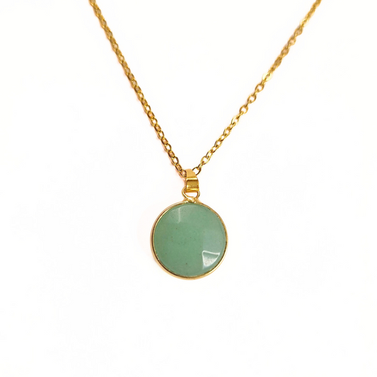 Aventurine Disc Pendant