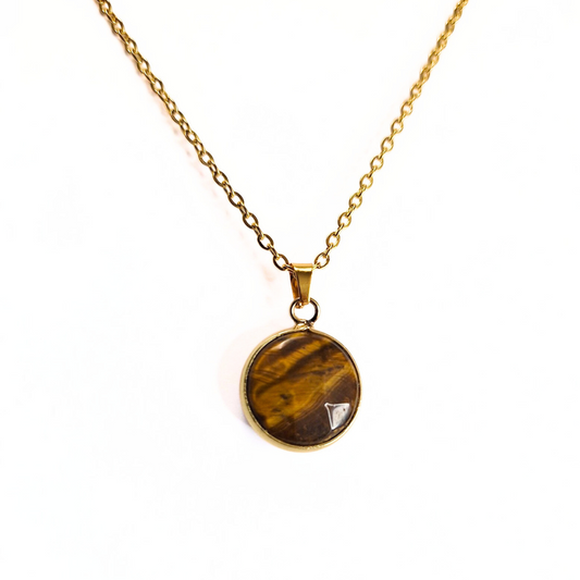 Tigers Eye Disc Pendant