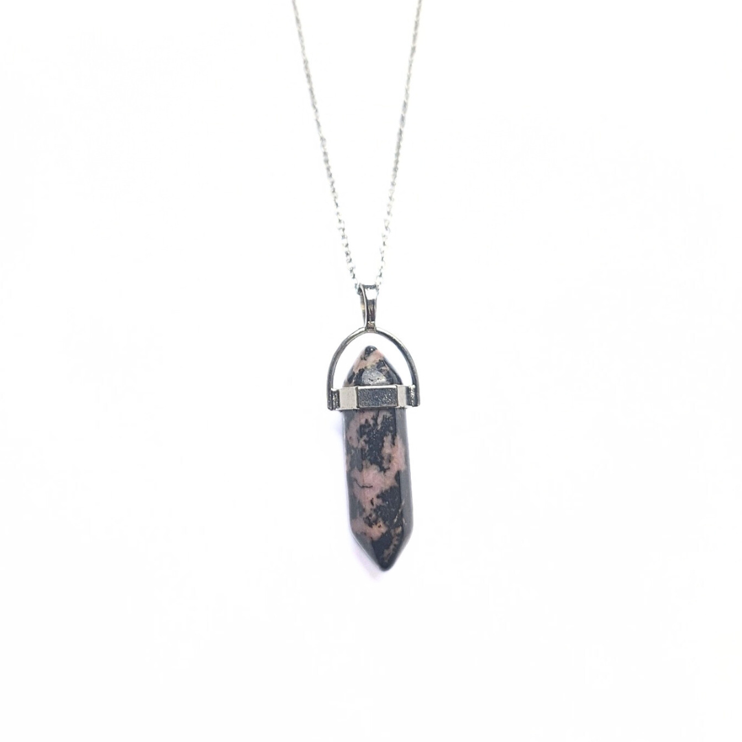 Rhodonite Pointed Pendant
