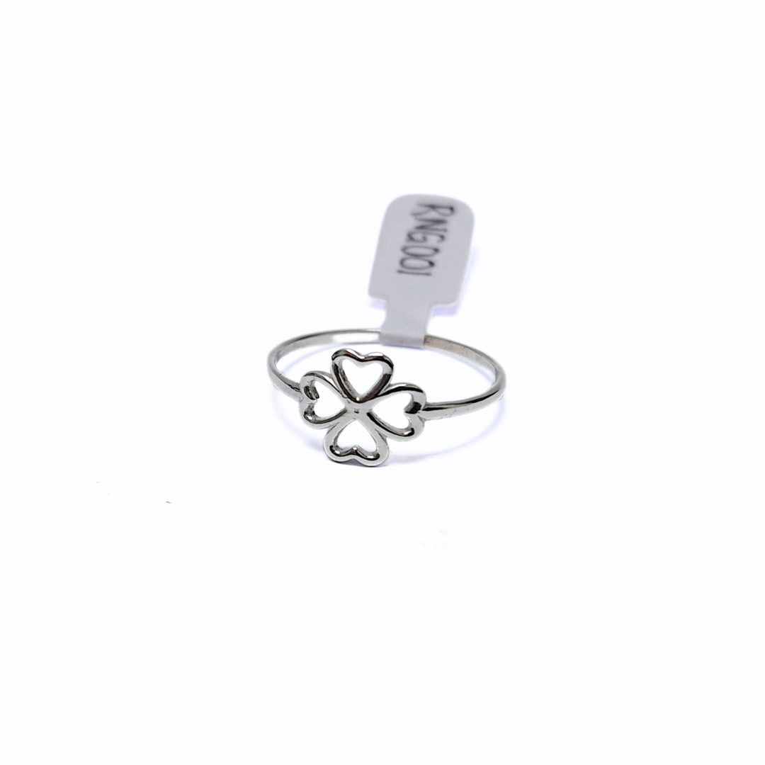 Four Leaf Clover Ring |Silver