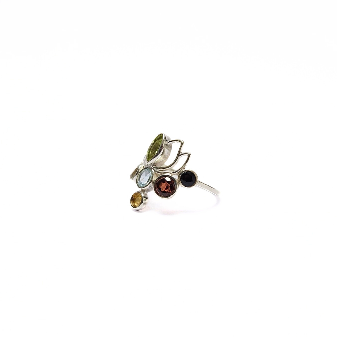 Chakra Lotus Ring |Silver