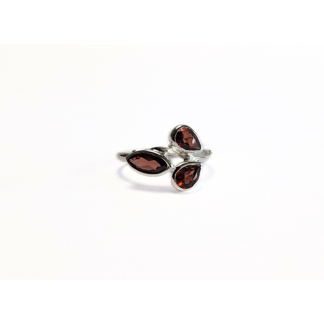 Garnet Gabz Ring |Silver