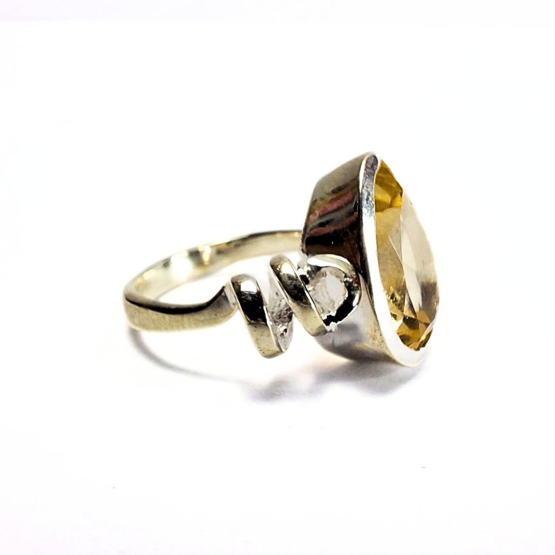 Citrine Zora Ring |Silver