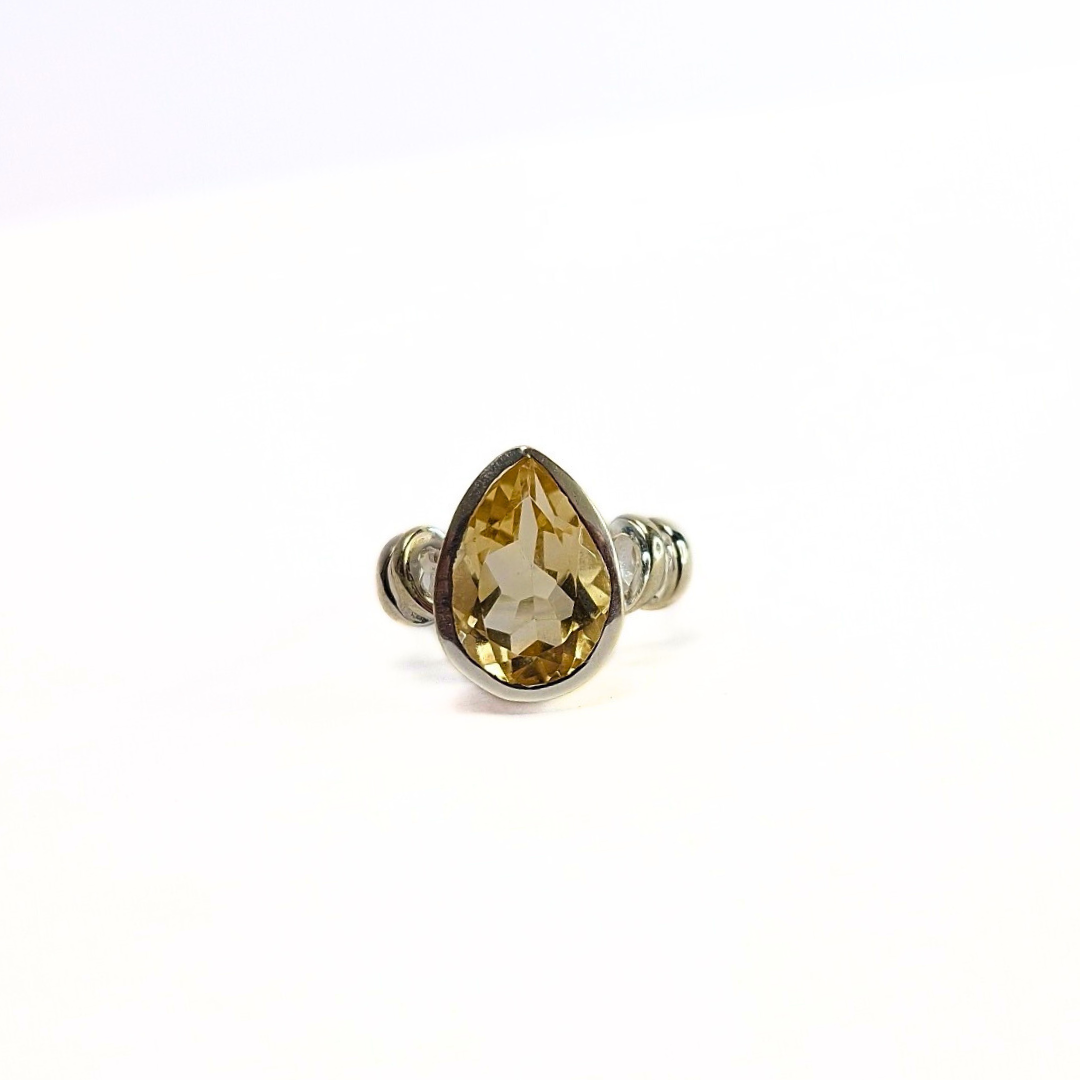 Citrine Zora Ring |Silver