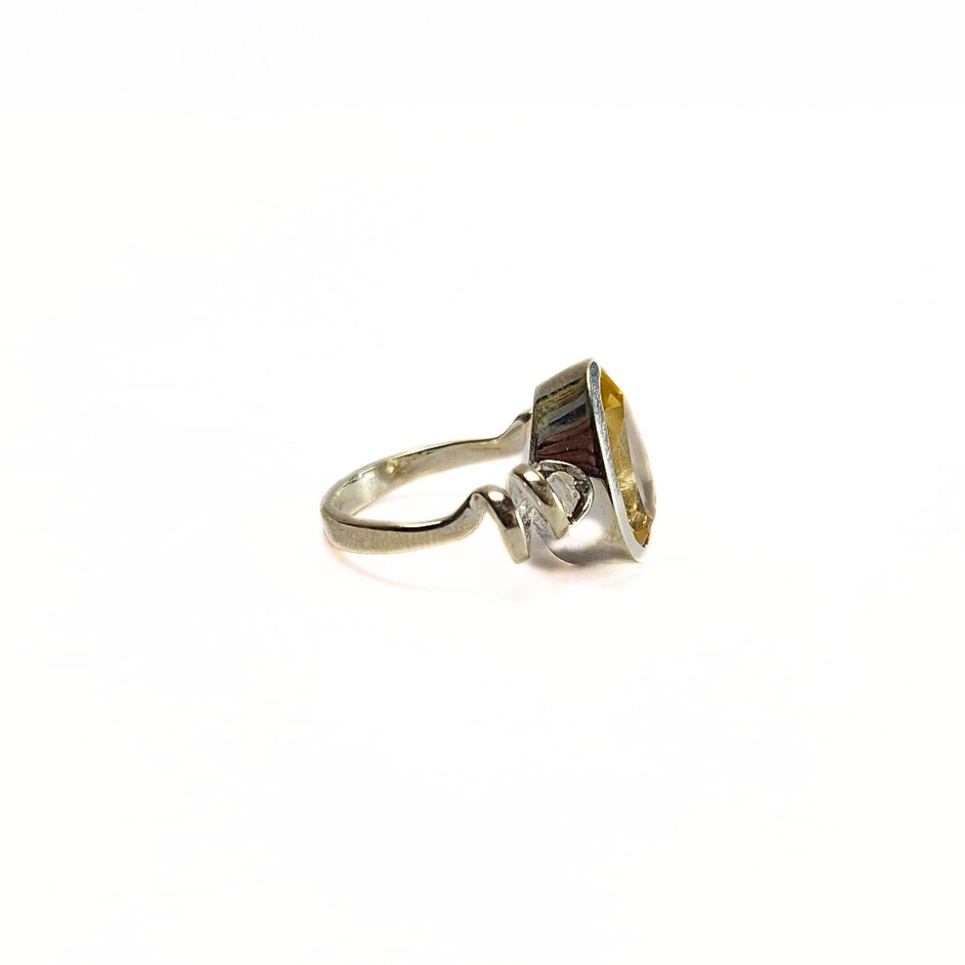 Citrine Zora Ring |Silver