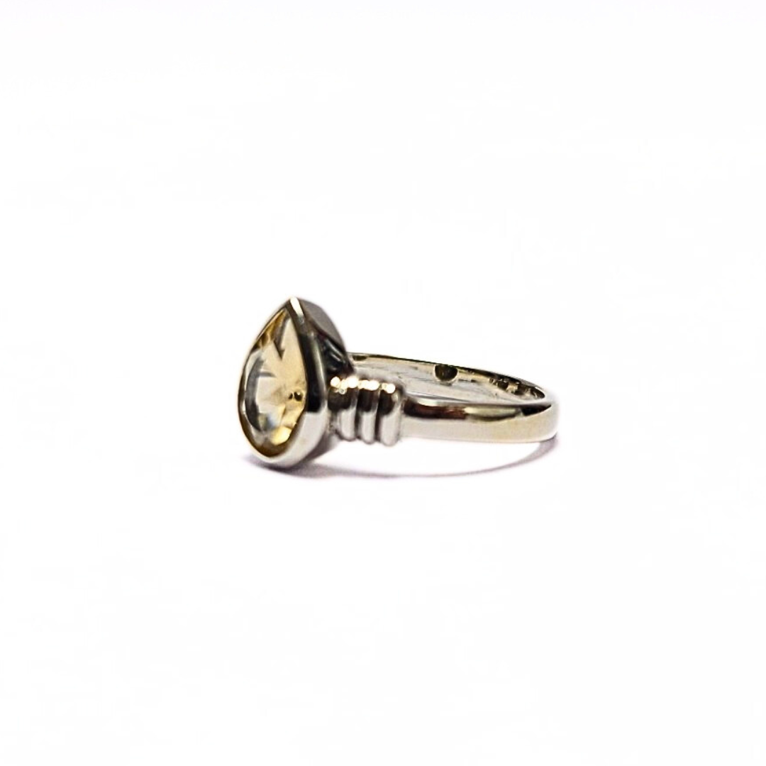 Citrine Cleo Ring |Silver