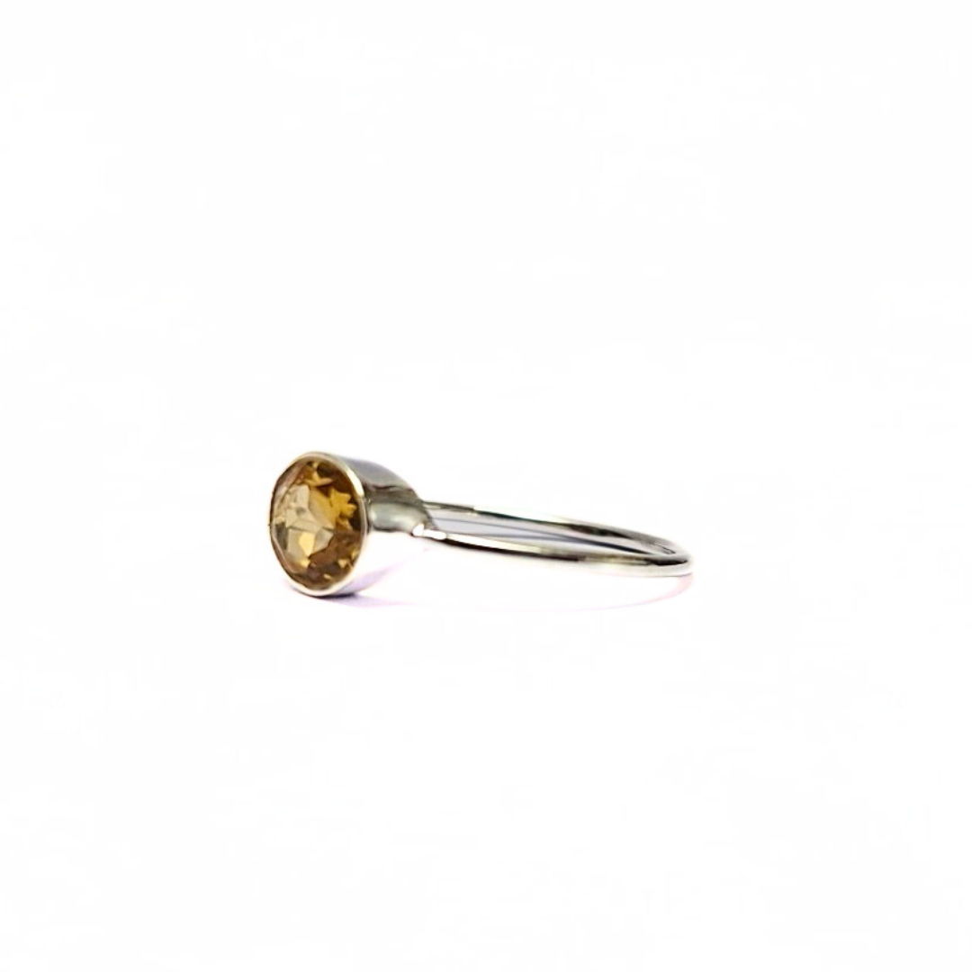 Citrine Julie Oval Ring |Silver