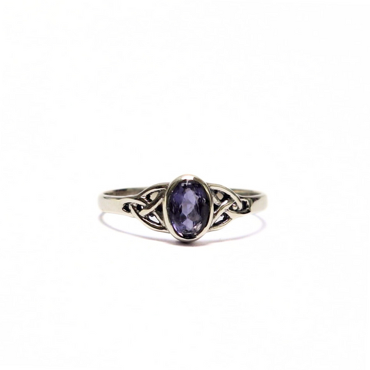 Amethyst Celtic Ring |Silver