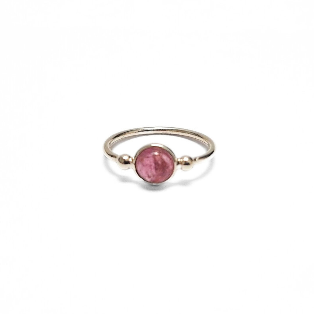 Pink Tourmaline Cab Ring
