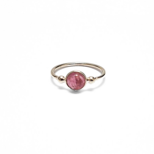 Pink Tourmaline Cab Ring
